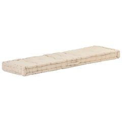 Palletvloerkussen 120x40x7 cm katoen beige