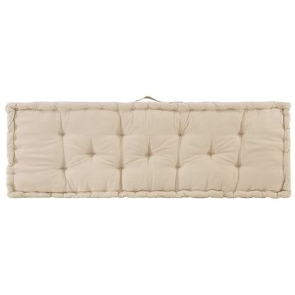 Palletvloerkussen 120x40x7 cm katoen beige - AllerleiShop