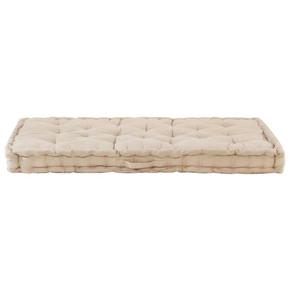 Palletvloerkussen 120x80x10 cm katoen beige - AllerleiShop