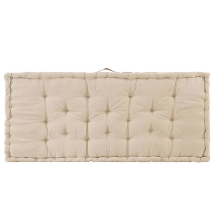 Palletvloerkussen 120x80x10 cm katoen beige - AllerleiShop