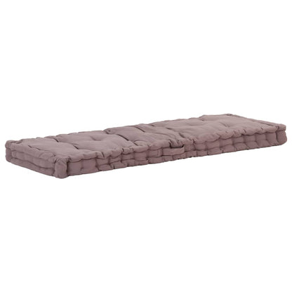 Palletvloerkussen 120x40x7 cm katoen taupe - AllerleiShop