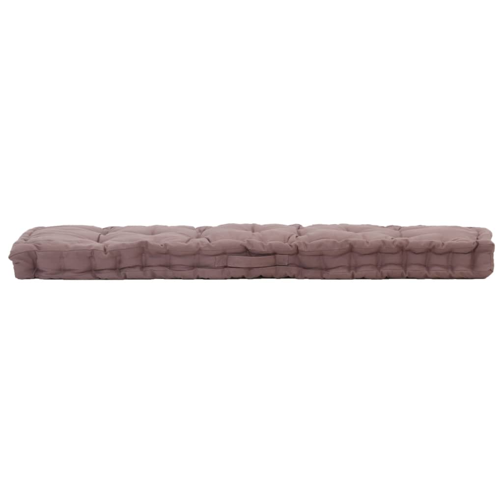 Palletvloerkussen 120x40x7 cm katoen taupe - AllerleiShop