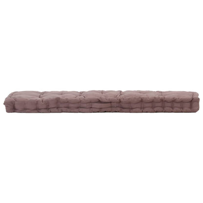 Palletvloerkussen 120x40x7 cm katoen taupe - AllerleiShop