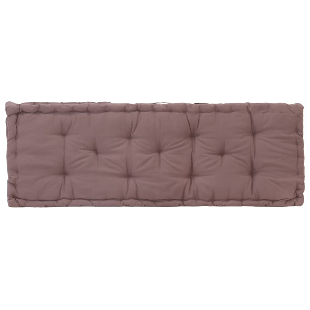 Palletvloerkussen 120x40x7 cm katoen taupe - AllerleiShop