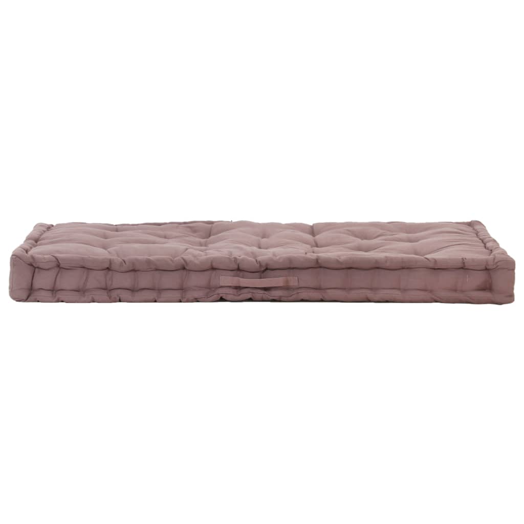 Palletvloerkussen 120x80x10 cm katoen taupe - AllerleiShop