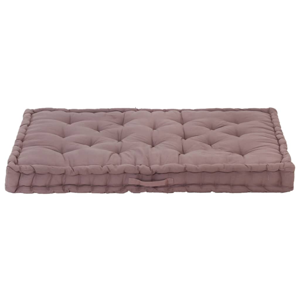 Palletvloerkussen 120x80x10 cm katoen taupe - AllerleiShop