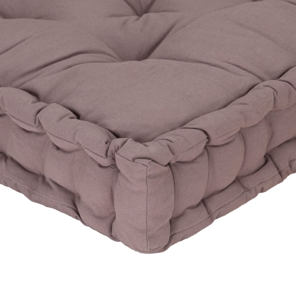 Palletvloerkussen 120x80x10 cm katoen taupe - AllerleiShop