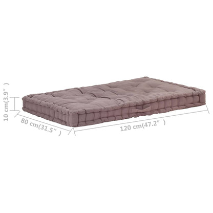 Palletvloerkussen 120x80x10 cm katoen taupe - AllerleiShop