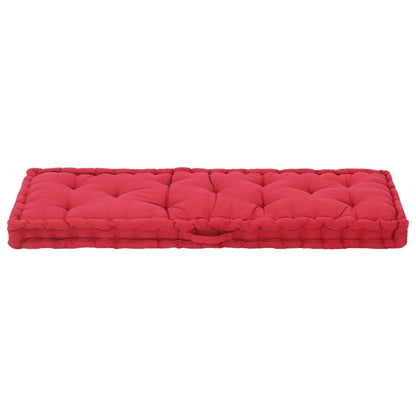 Palletvloerkussen 120x40x7 cm katoen bordeauxrood - AllerleiShop