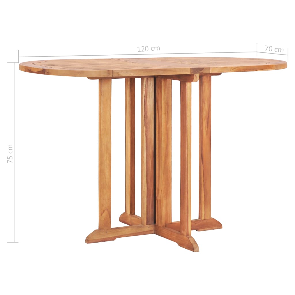 Tuintafel inklapbaar 120x70x75 cm massief teakhout - AllerleiShop