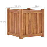 Plantenbak verhoogd 40x40x40 cm massief teakhout - AllerleiShop