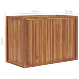 Plantenbak verhoogd 100x50x70 cm massief teakhout - AllerleiShop