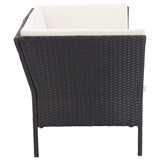 6-delige Loungeset met kussens poly rattan zwart - AllerleiShop