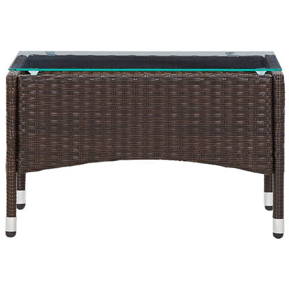 Salontafel 60x40x36 cm poly rattan bruin - AllerleiShop