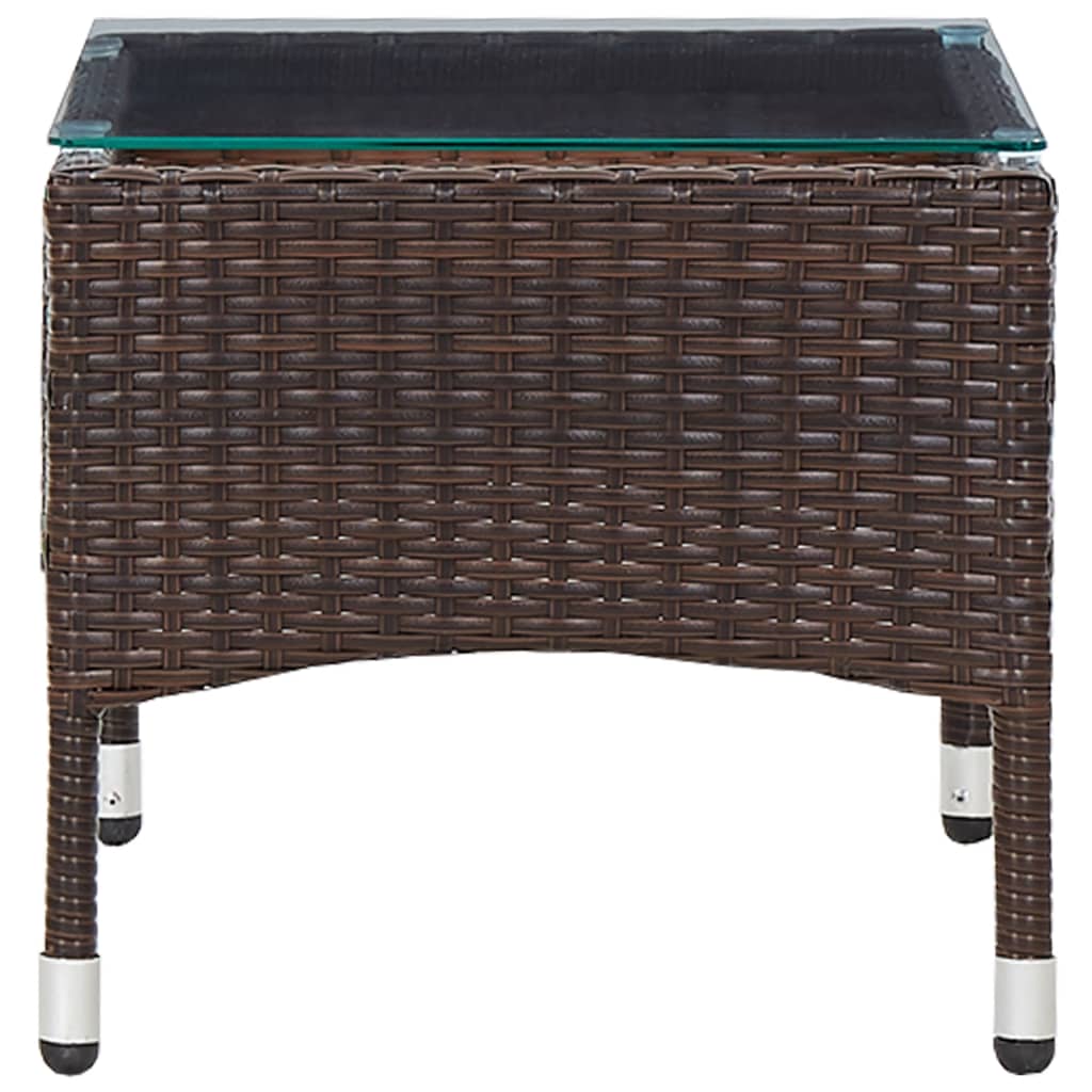 Salontafel 60x40x36 cm poly rattan bruin - AllerleiShop