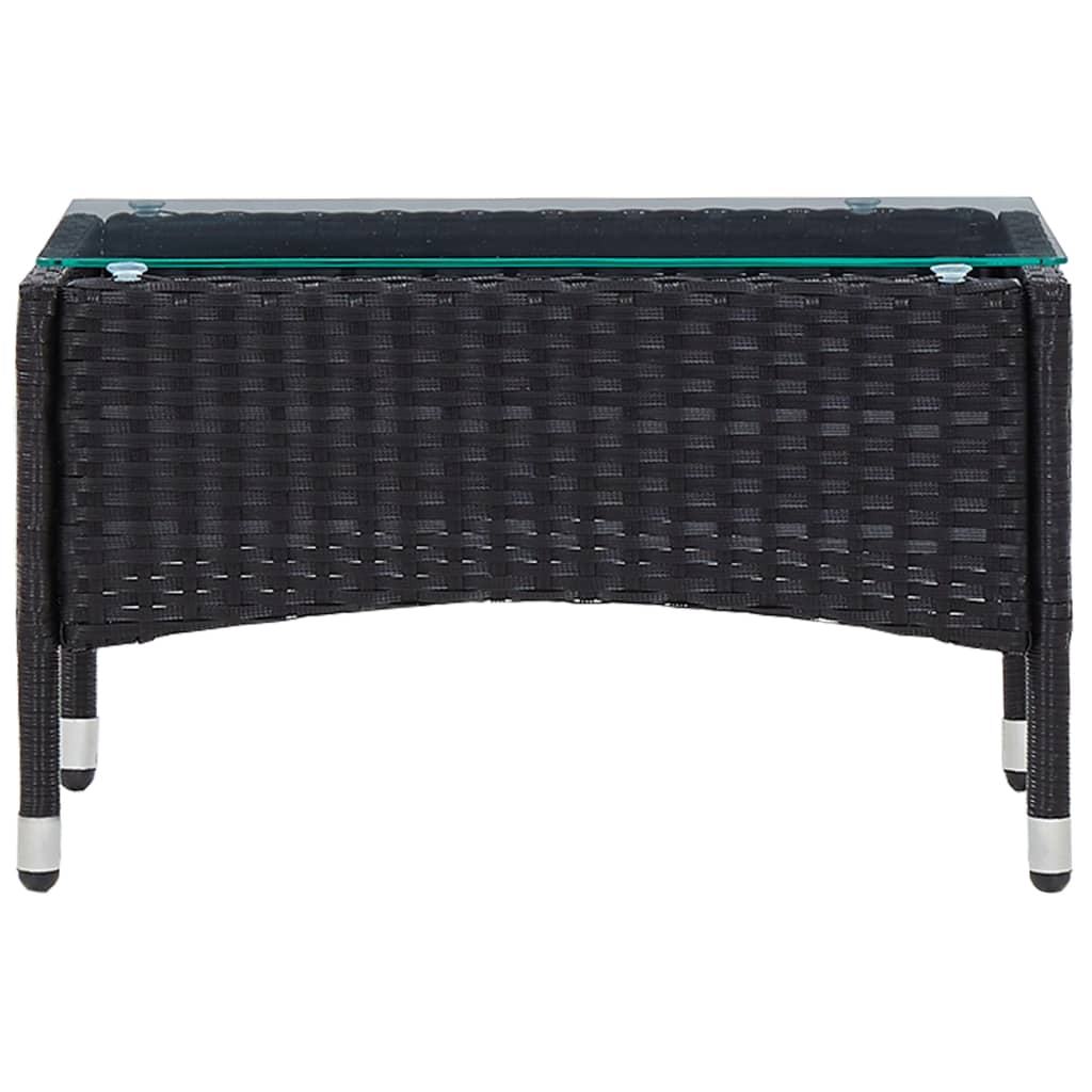 Salontafel 60x40x36 cm poly rattan zwart - AllerleiShop