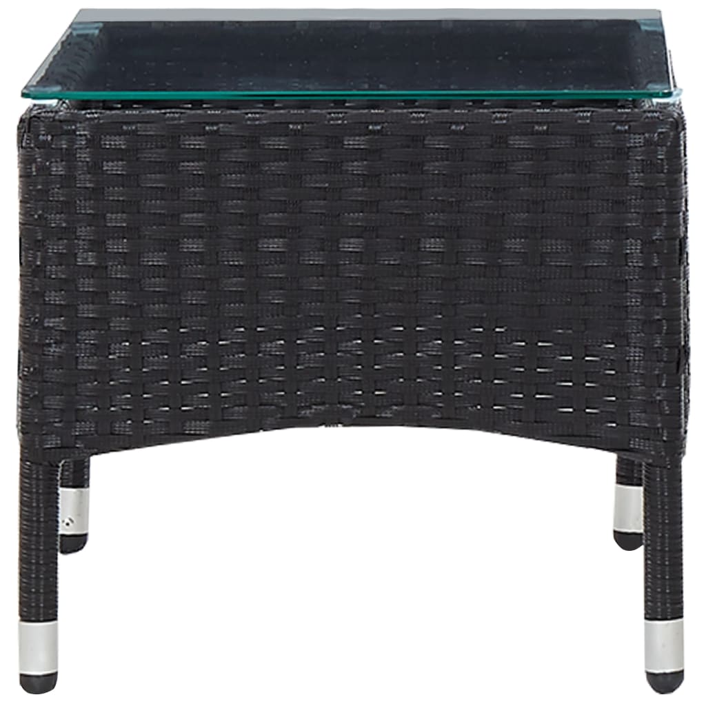 Salontafel 60x40x36 cm poly rattan zwart - AllerleiShop