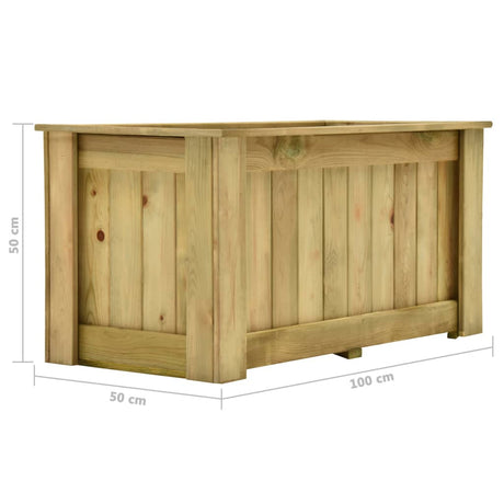 Plantenbak verhoogd 100x50x50 cm geïmpregneerd grenenhout - AllerleiShop