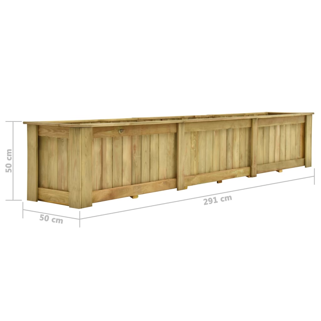 Plantenbak verhoogd 291x50x50 cm geïmpregneerd grenenhout - AllerleiShop