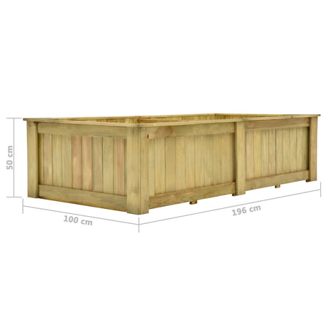 Plantenbak verhoogd 196x100x50 cm geïmpregneerd grenenhout - AllerleiShop