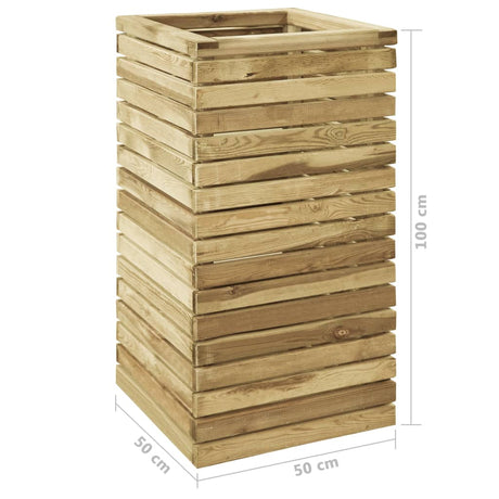 Plantenbak verhoogd 50x50x100 cm geïmpregneerd grenenhout - AllerleiShop