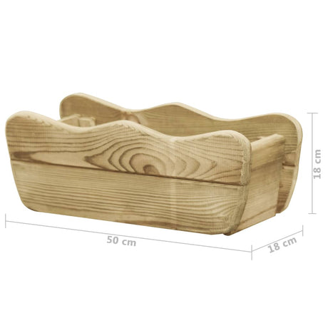 Plantenbak verhoogd 50x18x18 cm geïmpregneerd grenenhout - AllerleiShop