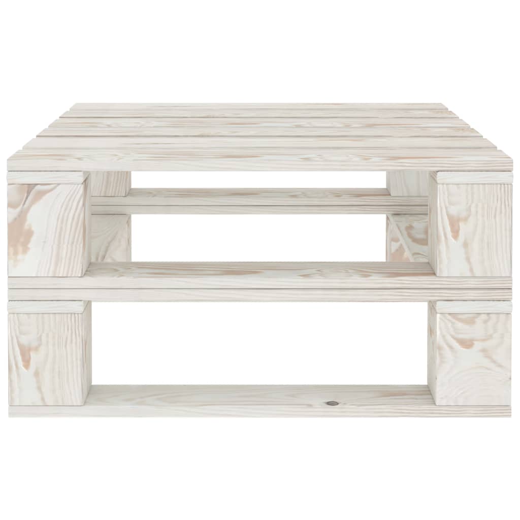 Tuintafel pallet hout wit - AllerleiShop