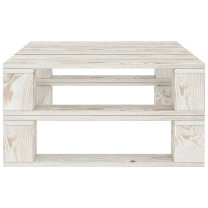 Tuintafel pallet hout wit - AllerleiShop