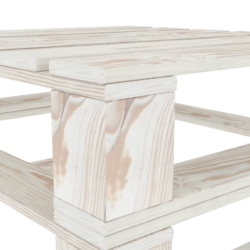 Tuintafel pallet hout wit - AllerleiShop