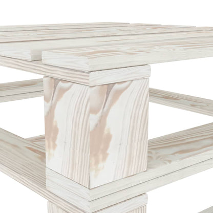 Tuintafel pallet hout wit - AllerleiShop