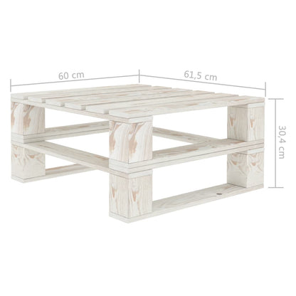 Tuintafel pallet hout wit - AllerleiShop