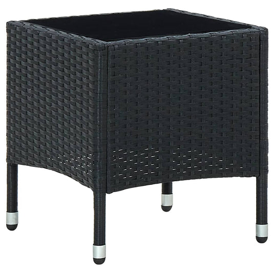 Tuintafel 40x40x45 cm poly rattan zwart - AllerleiShop