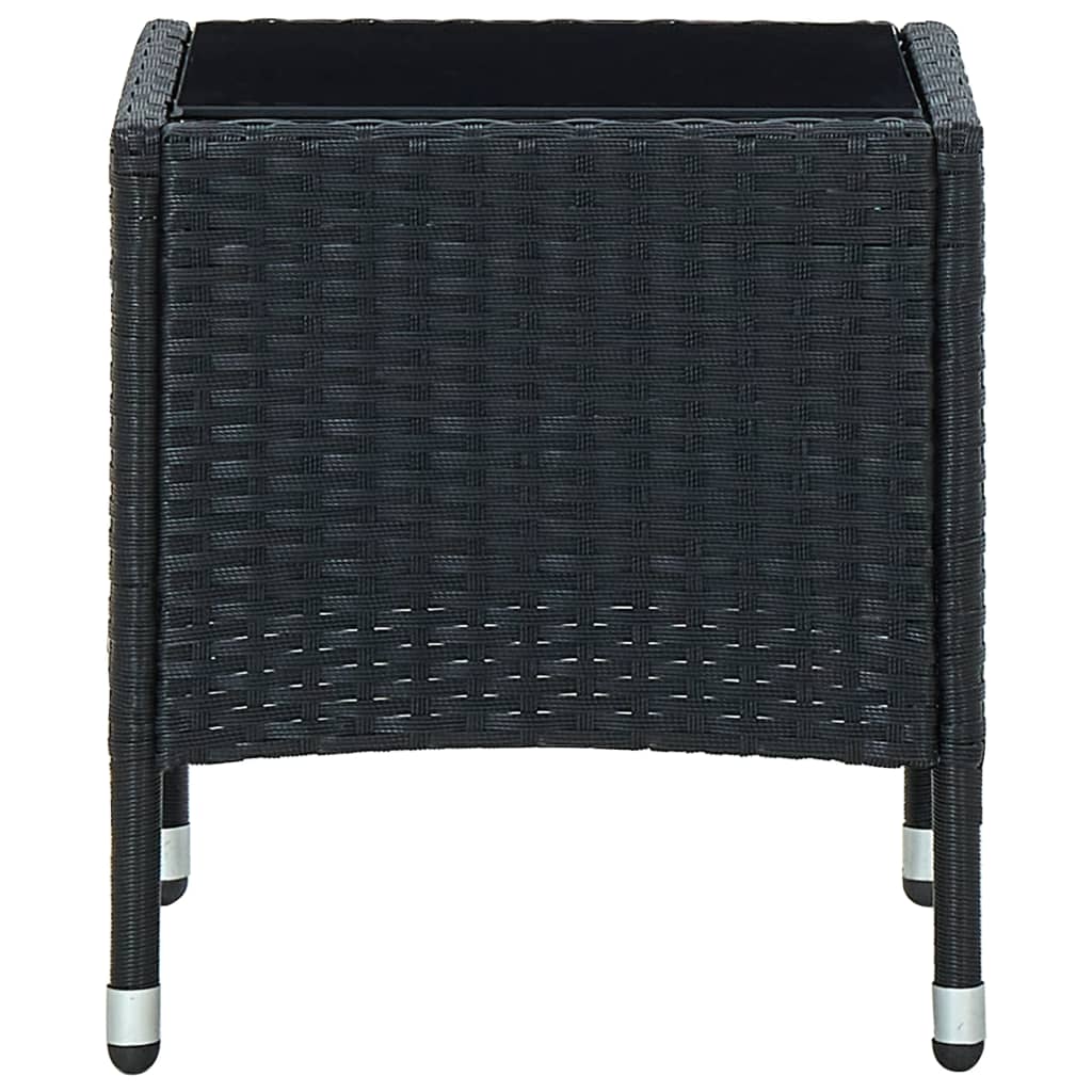 Tuintafel 40x40x45 cm poly rattan zwart - AllerleiShop