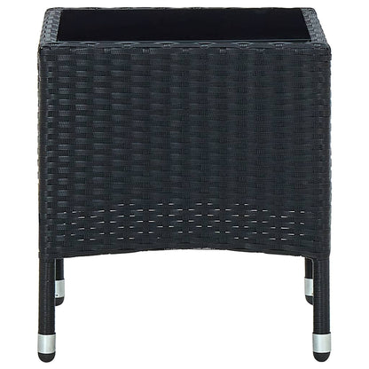 Tuintafel 40x40x45 cm poly rattan zwart - AllerleiShop