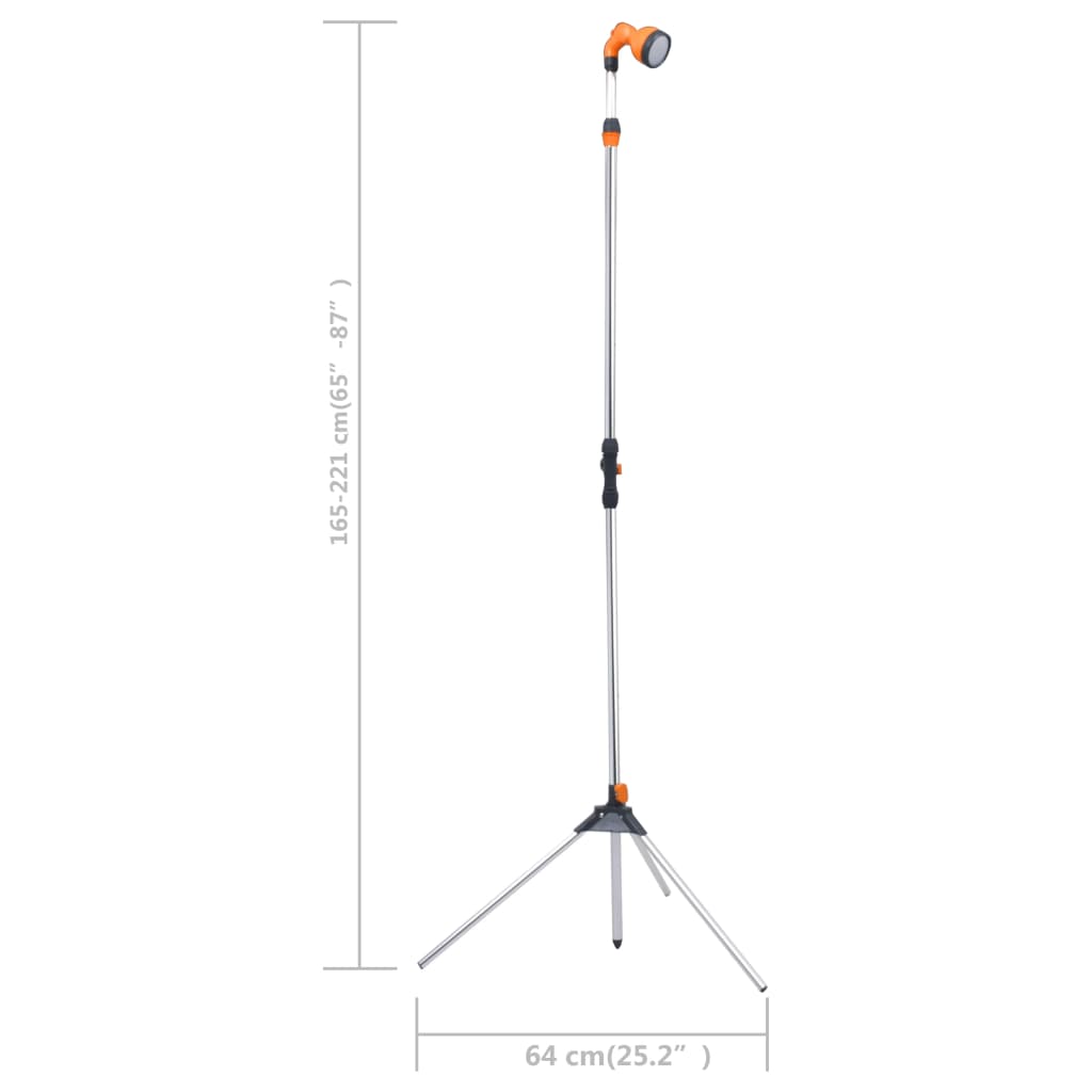 Buitendouche met statief 221 cm aluminium