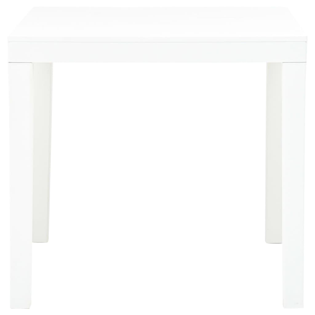 Tuintafel 78x78x72 cm kunststof wit - AllerleiShop