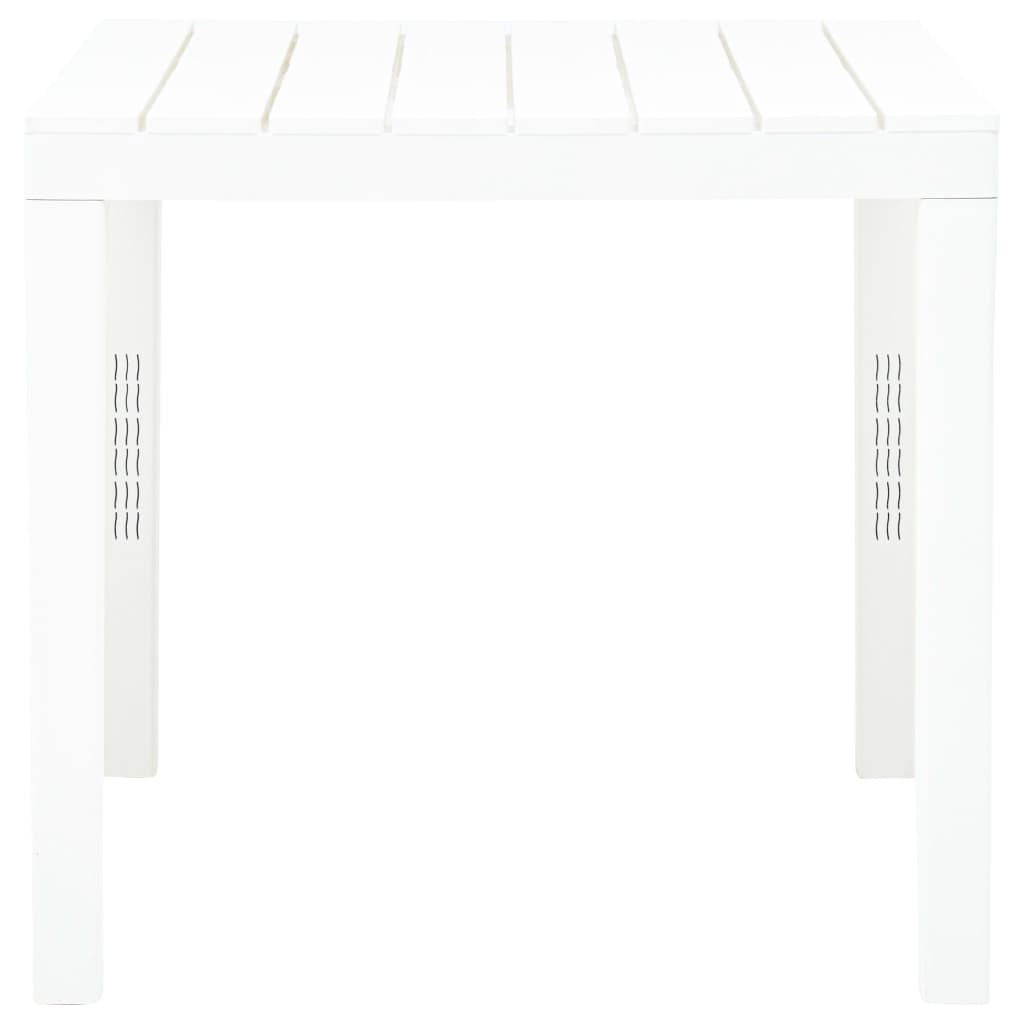 Tuintafel 78x78x72 cm kunststof wit - AllerleiShop