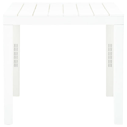 Tuintafel 78x78x72 cm kunststof wit - AllerleiShop