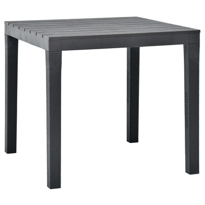 Tuintafel 78x78x72 cm kunststof antraciet - AllerleiShop