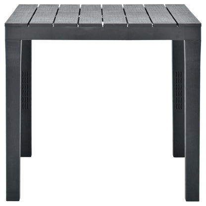 Tuintafel 78x78x72 cm kunststof antraciet - AllerleiShop