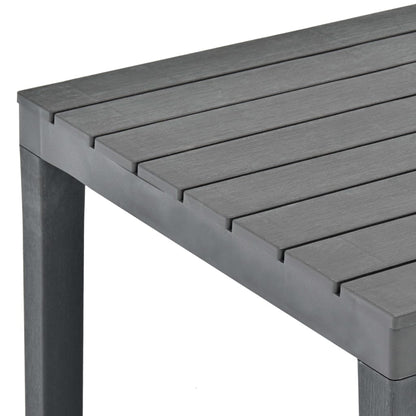 Tuintafel 78x78x72 cm kunststof antraciet - AllerleiShop