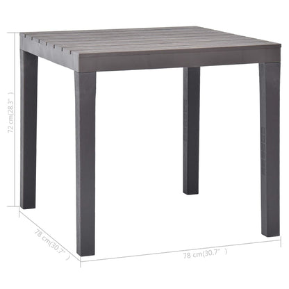 Tuintafel 78x78x72 cm kunststof mokka - AllerleiShop