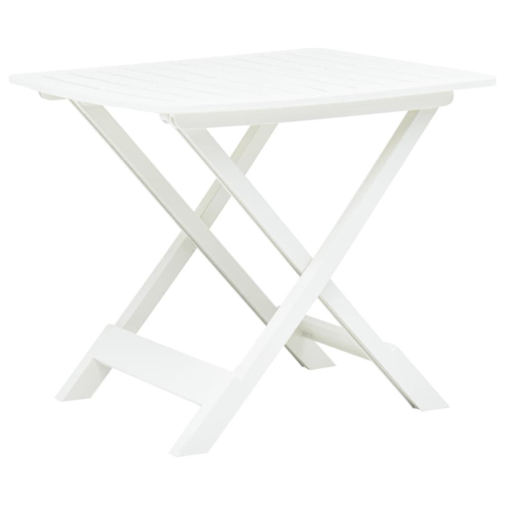 Tuintafel inklapbaar 79x72x70 cm kunststof wit - AllerleiShop