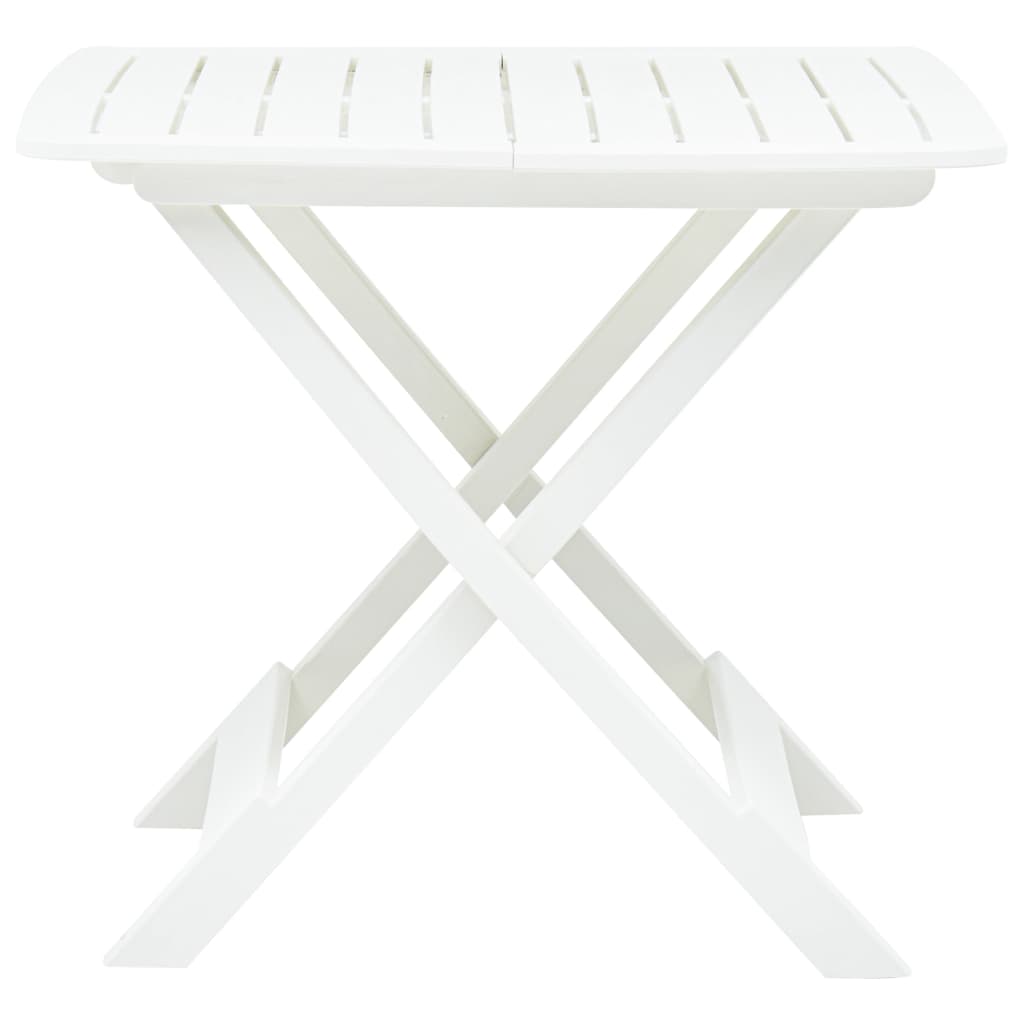 Tuintafel inklapbaar 79x72x70 cm kunststof wit - AllerleiShop