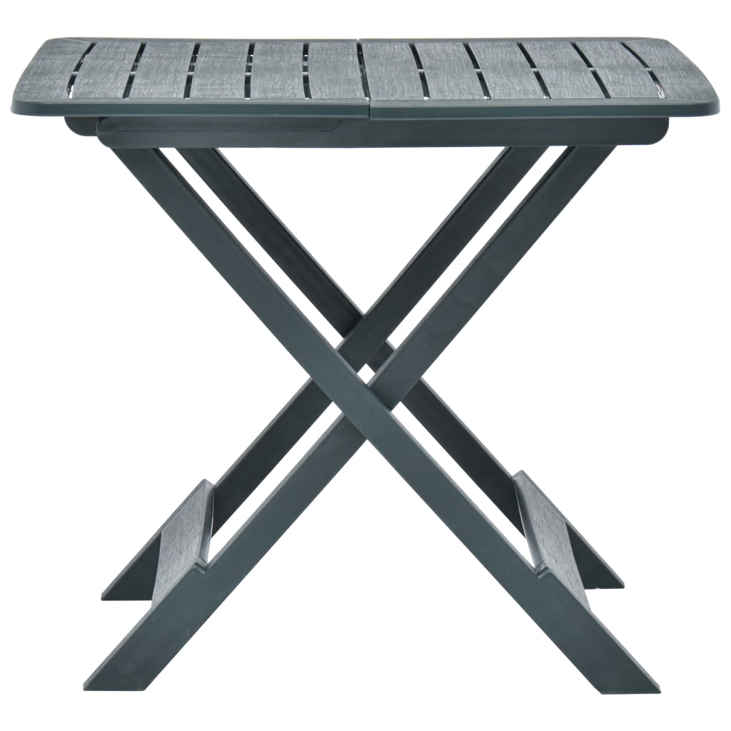 Tuintafel inklapbaar 79x72x70 cm kunststof groen - AllerleiShop