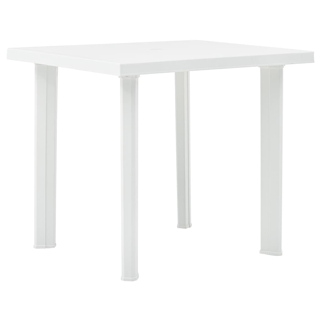 Tuintafel 80x75x72 cm kunststof wit - AllerleiShop