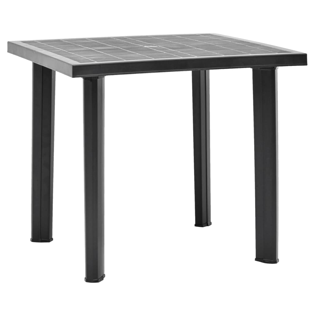 Tuintafel 80x75x72 cm kunststof antraciet - AllerleiShop