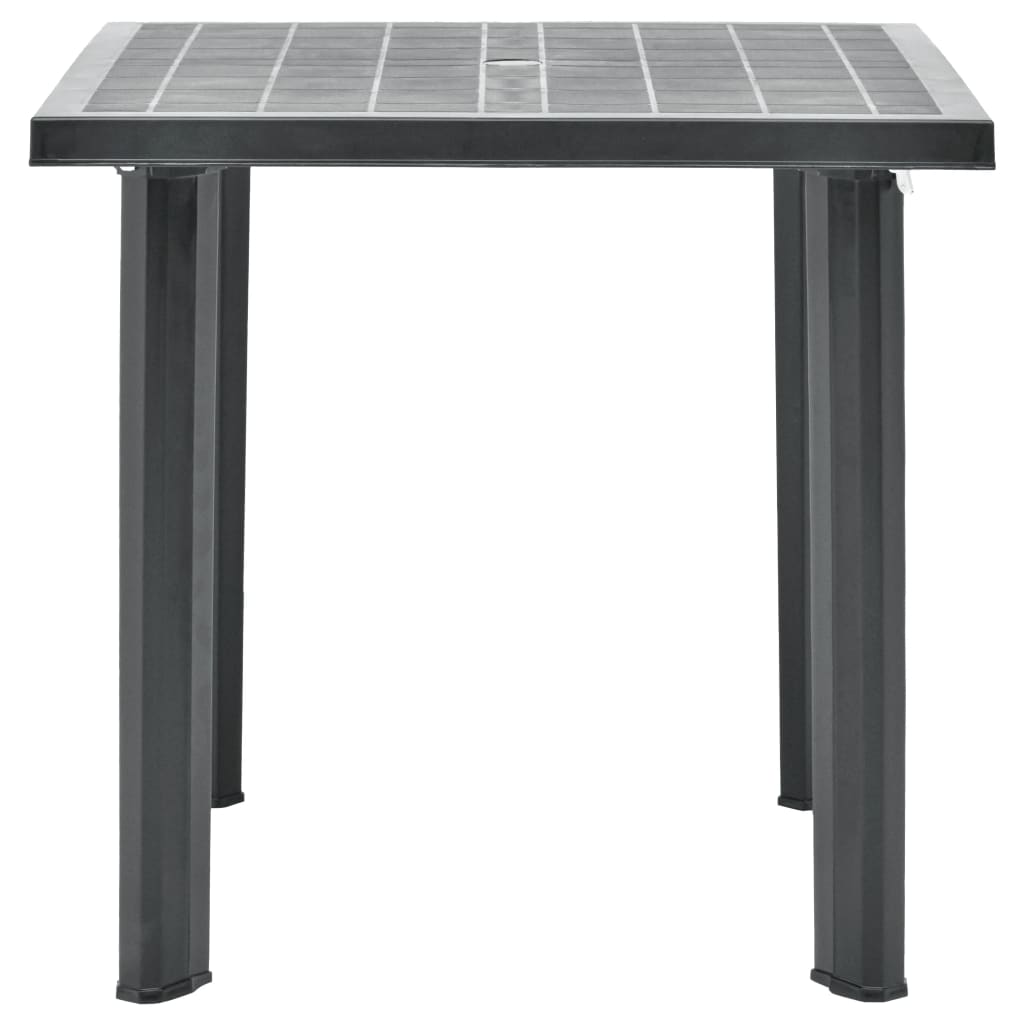 Tuintafel 80x75x72 cm kunststof antraciet - AllerleiShop