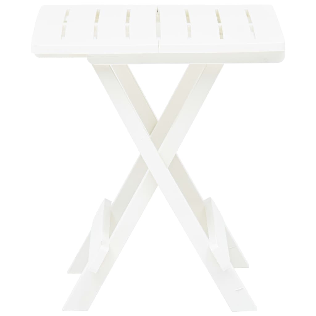 Tuintafel inklapbaar 45x43x50 cm kunststof wit - AllerleiShop