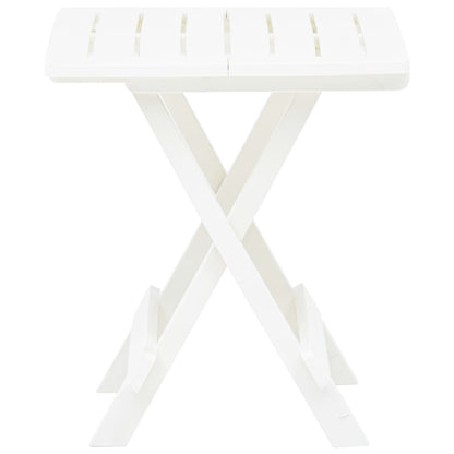 Tuintafel inklapbaar 45x43x50 cm kunststof wit - AllerleiShop